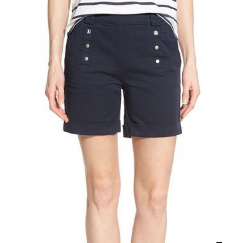 Barbour bowline navy cuff shorts us size 14.